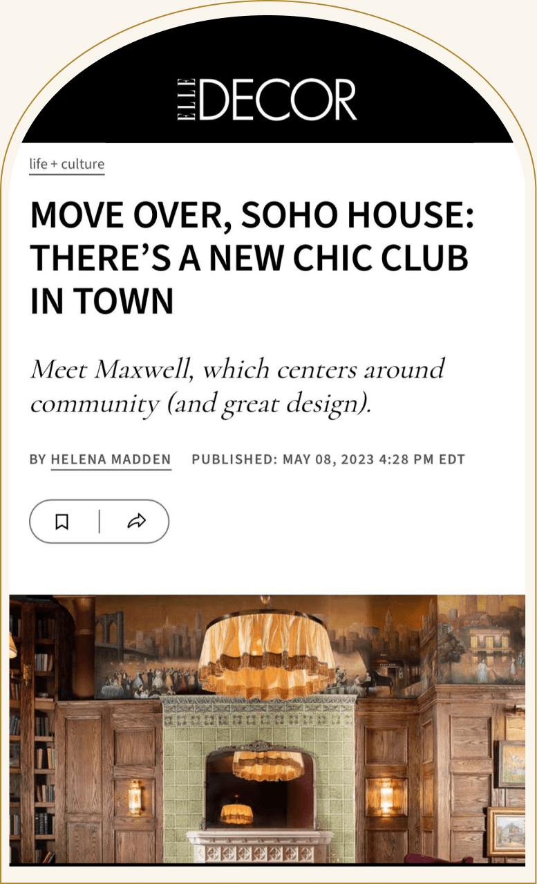Maxwell Maison press feature imagery.
