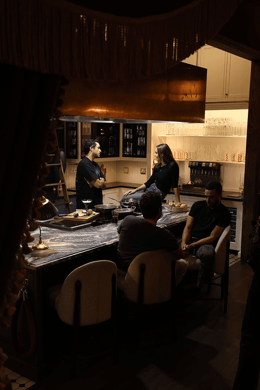 Members gathered in the Maxwell Social kitchen